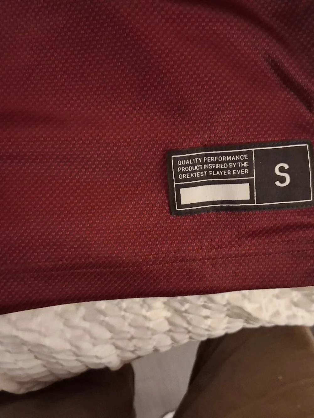 Jordan Maroon Basketball Jersey with White Accents